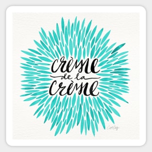 turquoise Creme De Le Creme Sticker